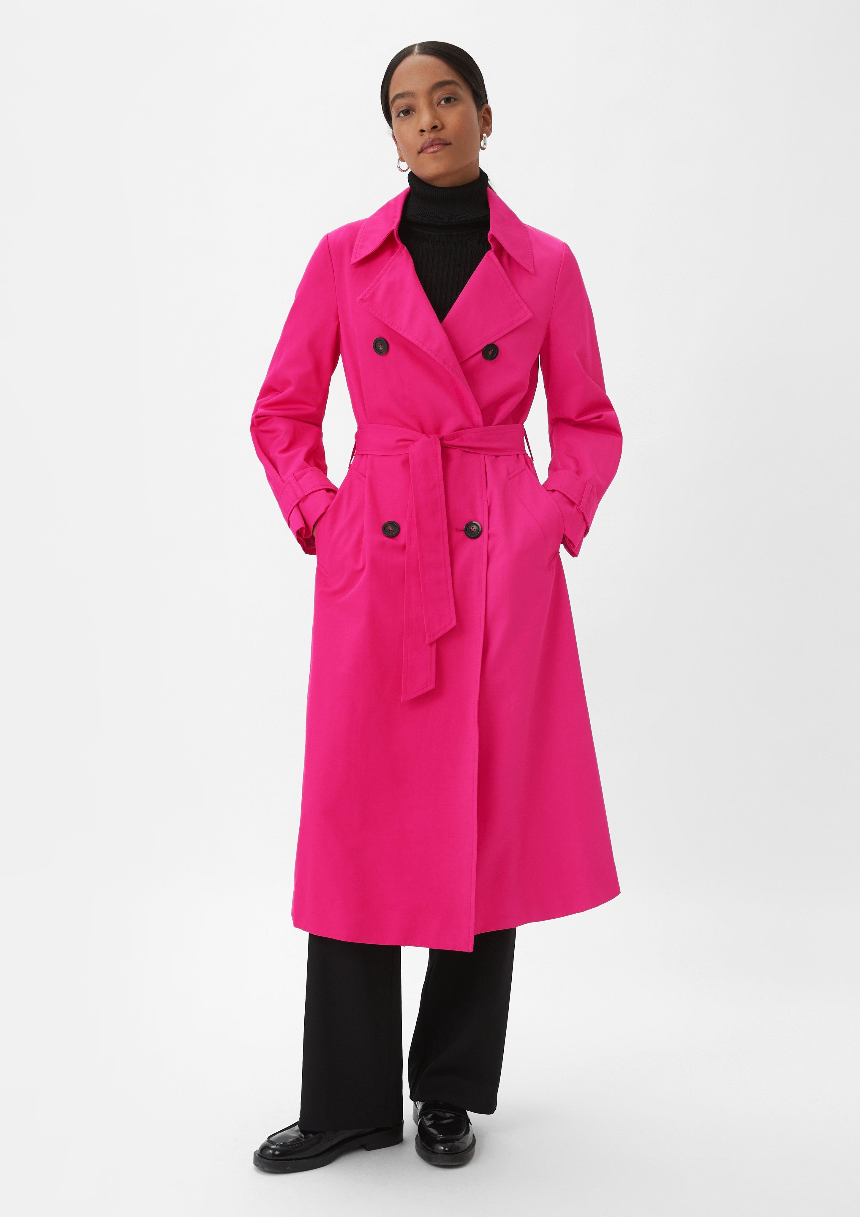 Trenchcoat mit Bindegürtel - pink