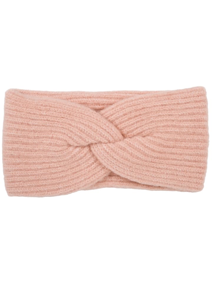 styleBREAKER Strick Stirnband mit Perlrippen Muster und Knoten in Rose günstig kaufen onesize