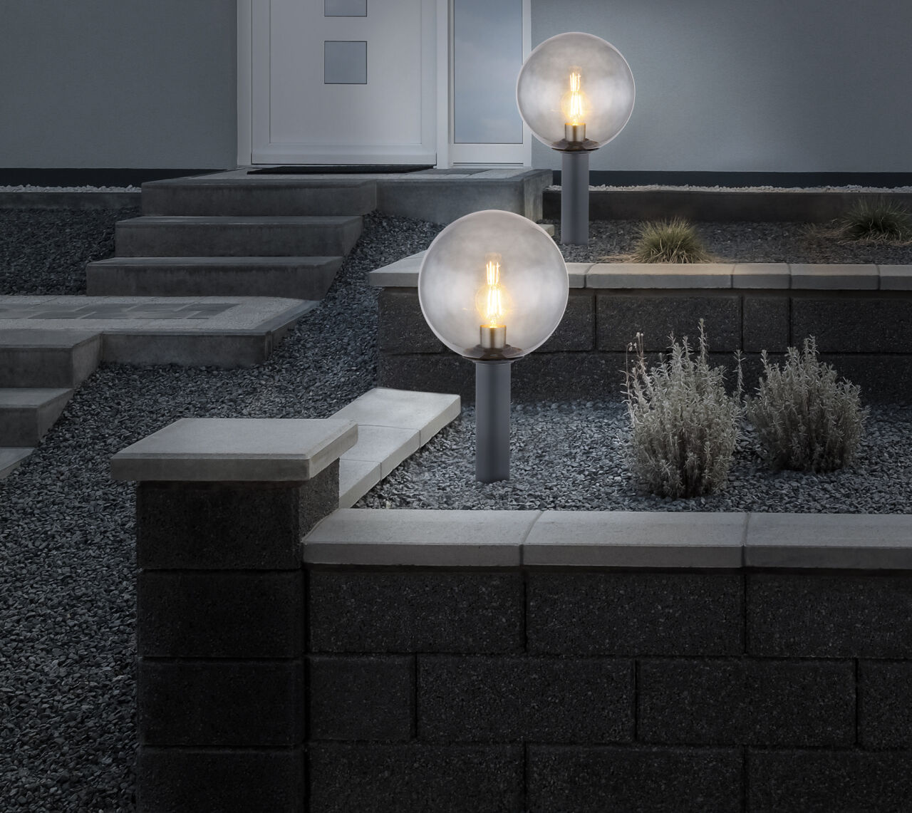 Globo Lighting - HEDWIG - Außenleuchte Aluminium Druckguss anthrazit, 1x E27 LED