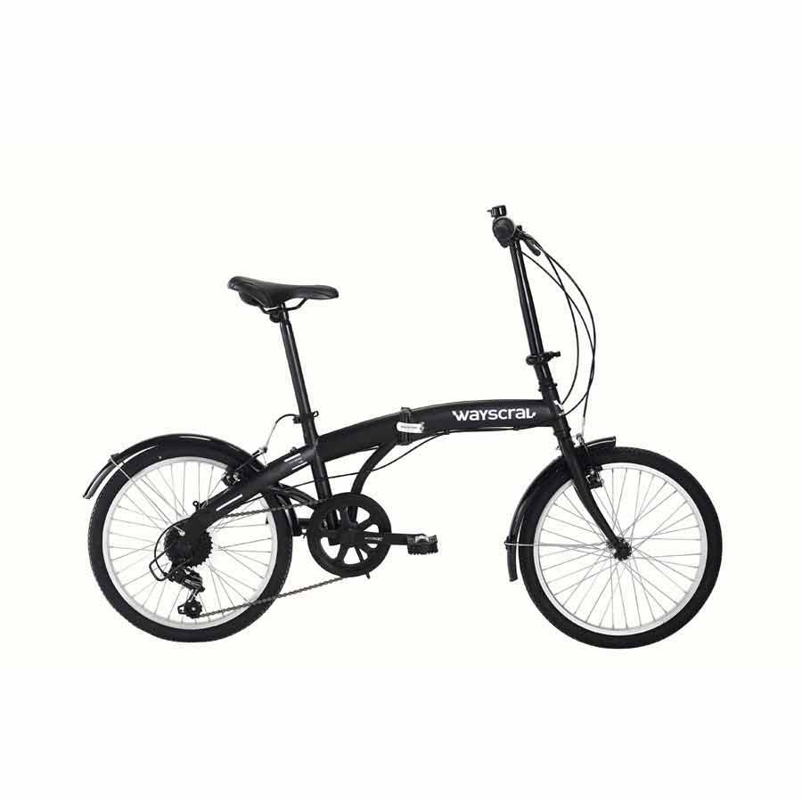 Wayscral Klapprad "Takeway 100 Noir", 20" Zoll, Klapprad in schwarz mit Stahlrahmen, 6-Gang Schaltung und batteriebetriebe LED-Beleuchtung - ATU