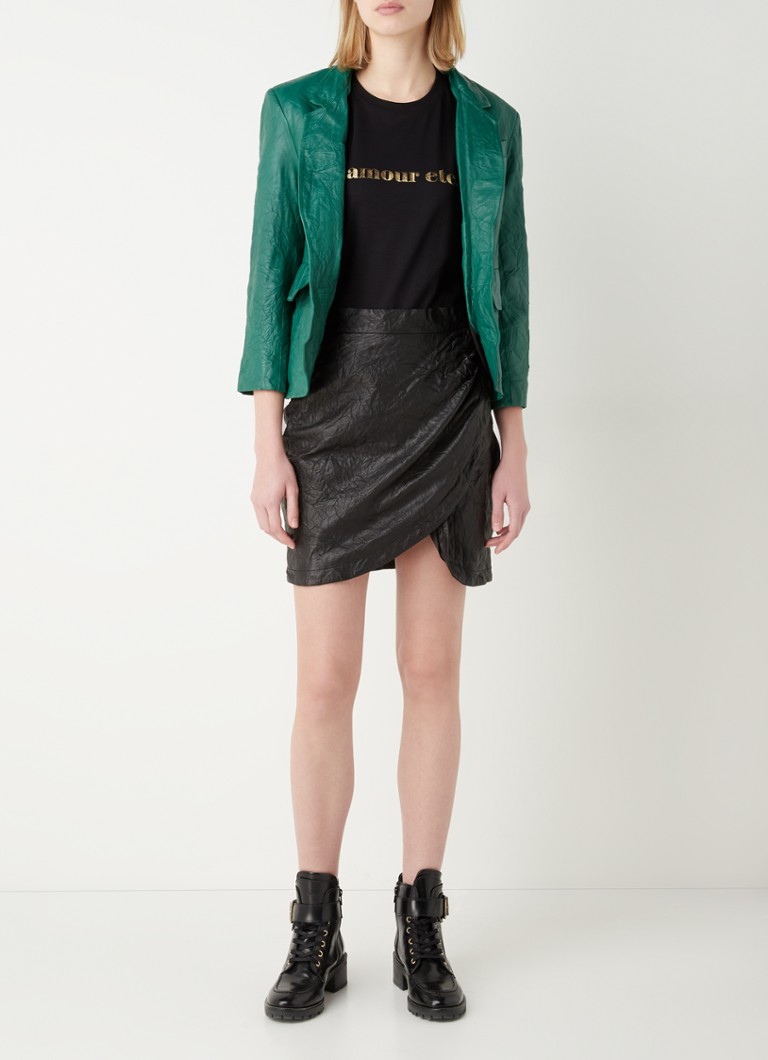 Mini-jupe Julipe Zadig&Voltaire en cuir d'agneau