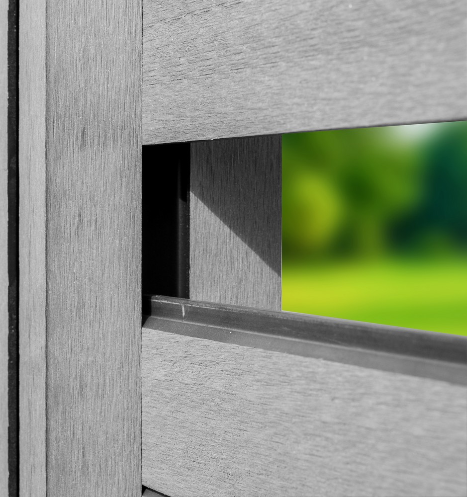 Green Yard WPC-Sichtschutzzaun CORTEZA - 4x Element   5x Pfosten