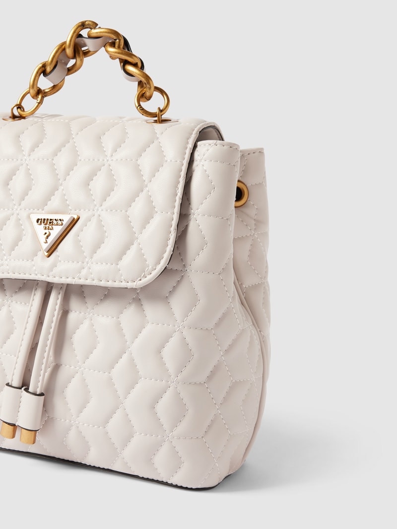 Rucksack mit Steppnähten Modell 'ELENIA' in offwhite