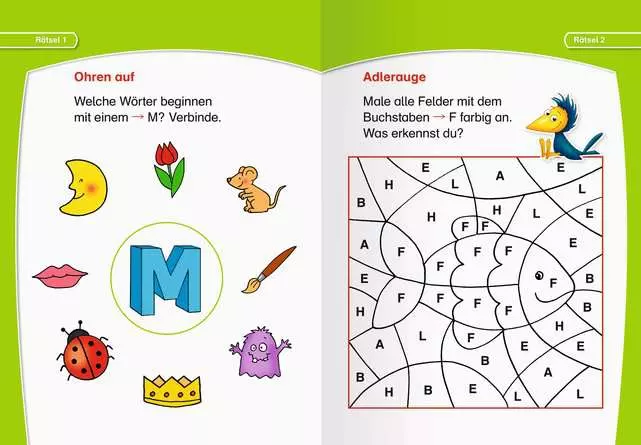 Leserabe: Abc-Rätsel für Lesestarter (Vor-Lesestufe)
