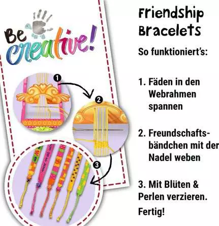 BeCreative Freundschaftsbändchen - Bastelset für Kinder ab 6 Jahren