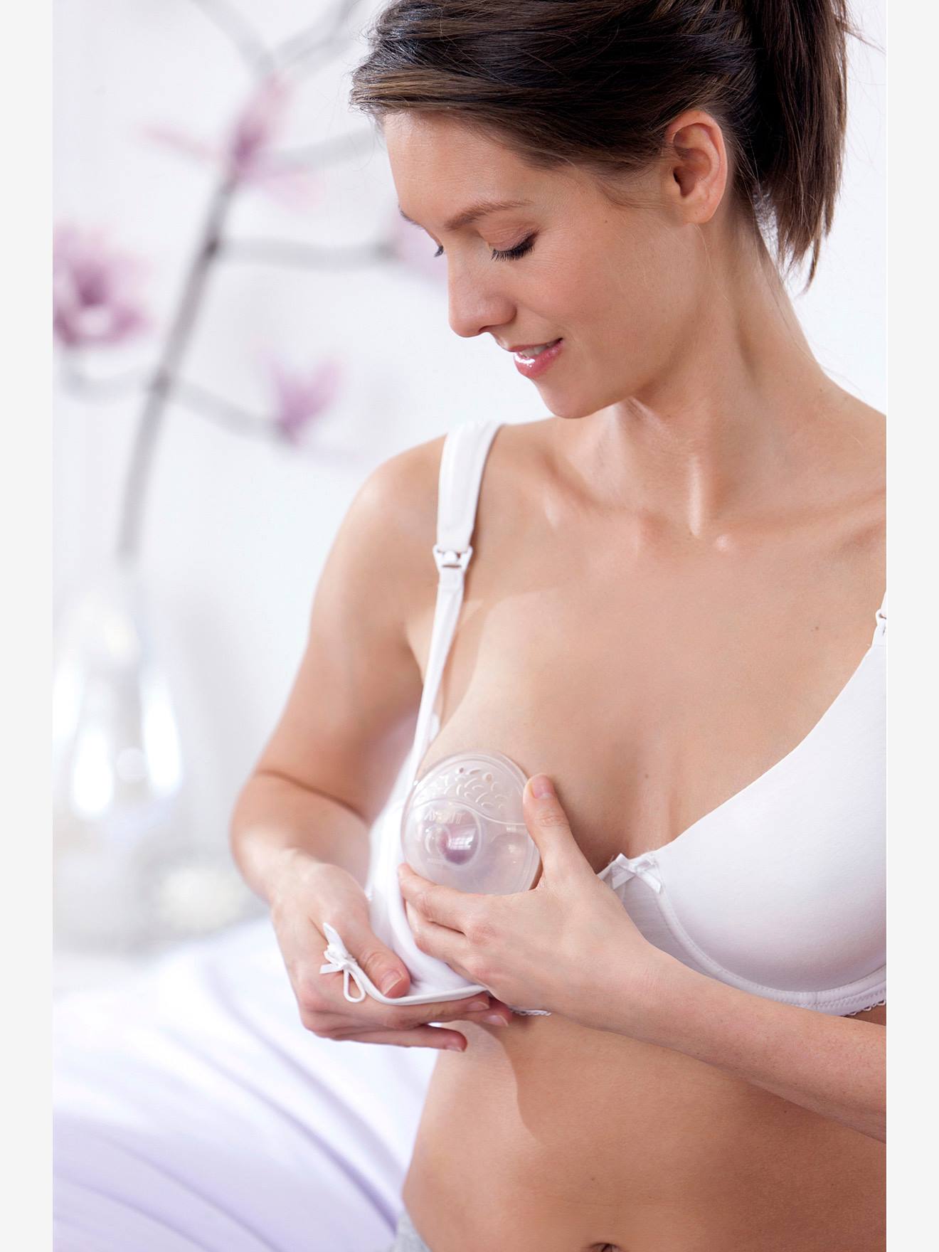 Lot de 4 coquilles d'allaitement + coussinets Philips AVENT Confort transparent