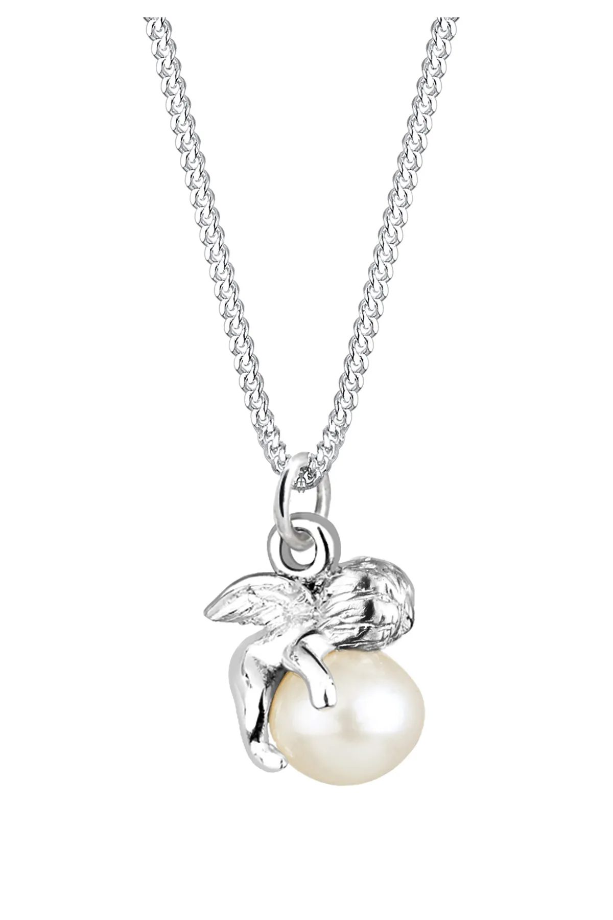 ELLI  Halskette Engel Süßwasserzuchtperle 925 Sterling Silber