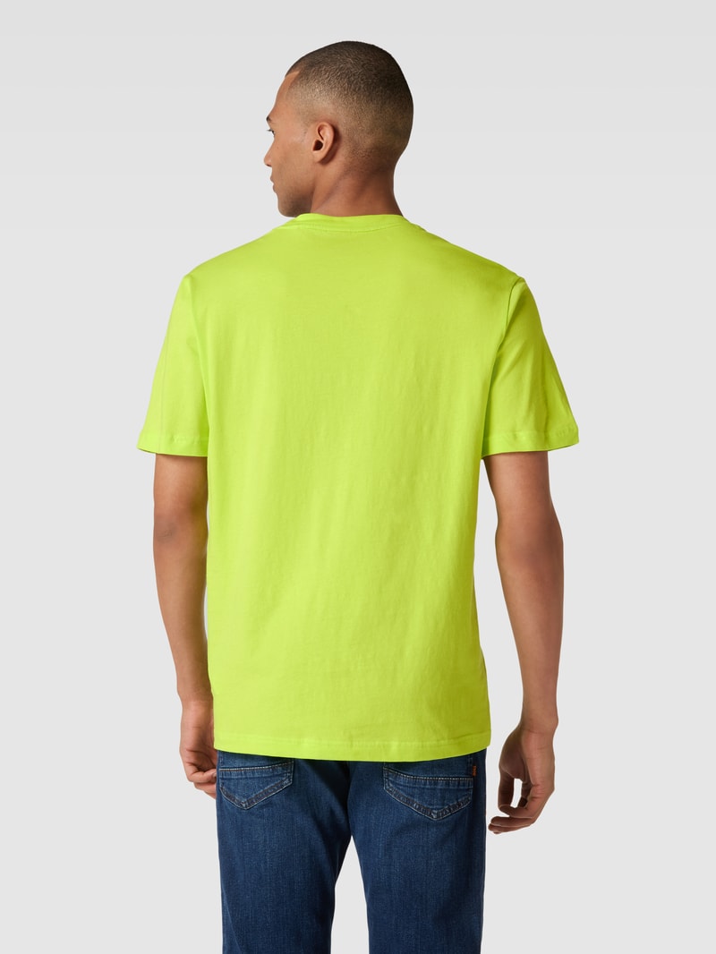 T-Shirt mit Logo-Print in neon grün