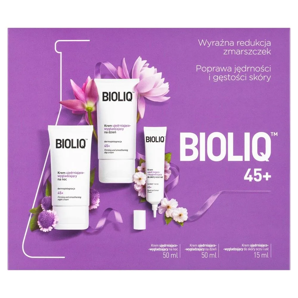 Bioliq Cosmetics Set 45+ Dnevna krema + Noćna krema + Krema za oči i usne