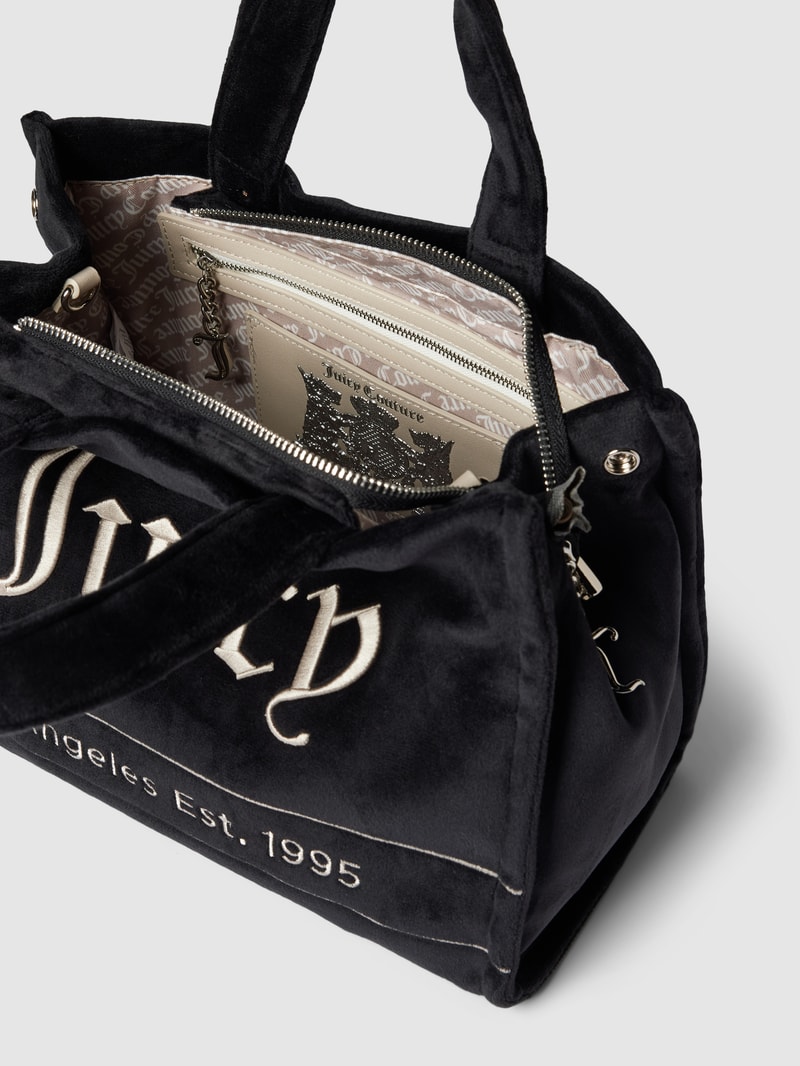 Bowling Bag mit Label-Stitching Modell 'IRIS' in schwarz