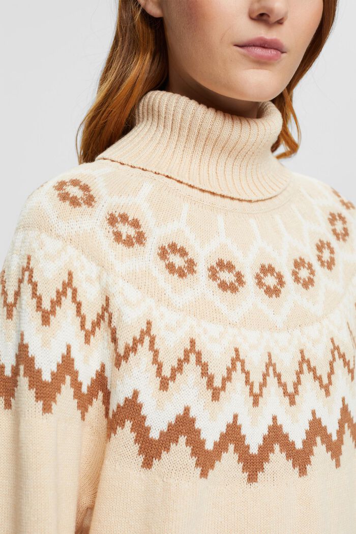 Norweger-Pullover mit Rollkragen