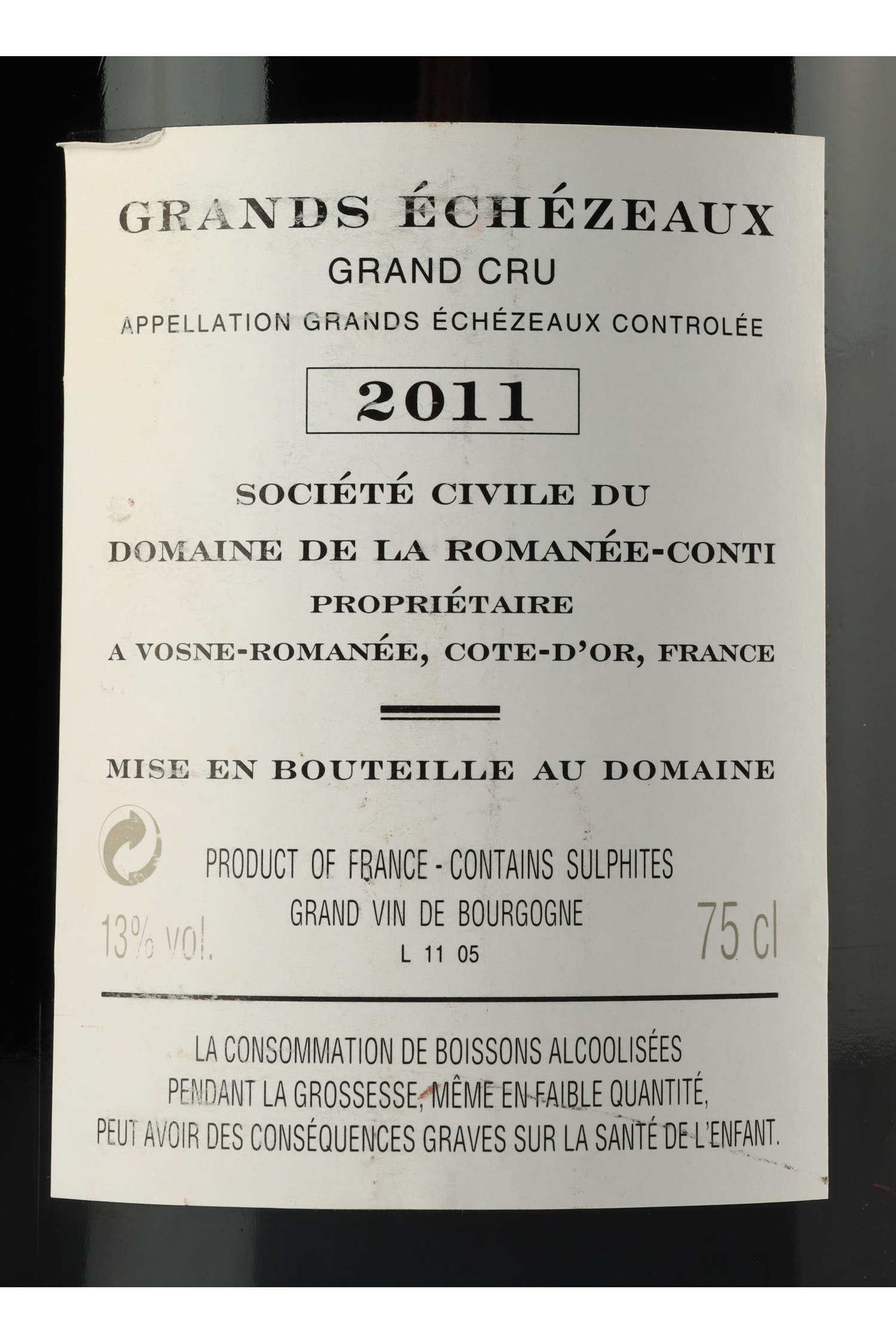 Domaine De La Romanee Conti 2011, Grands Echezeaux