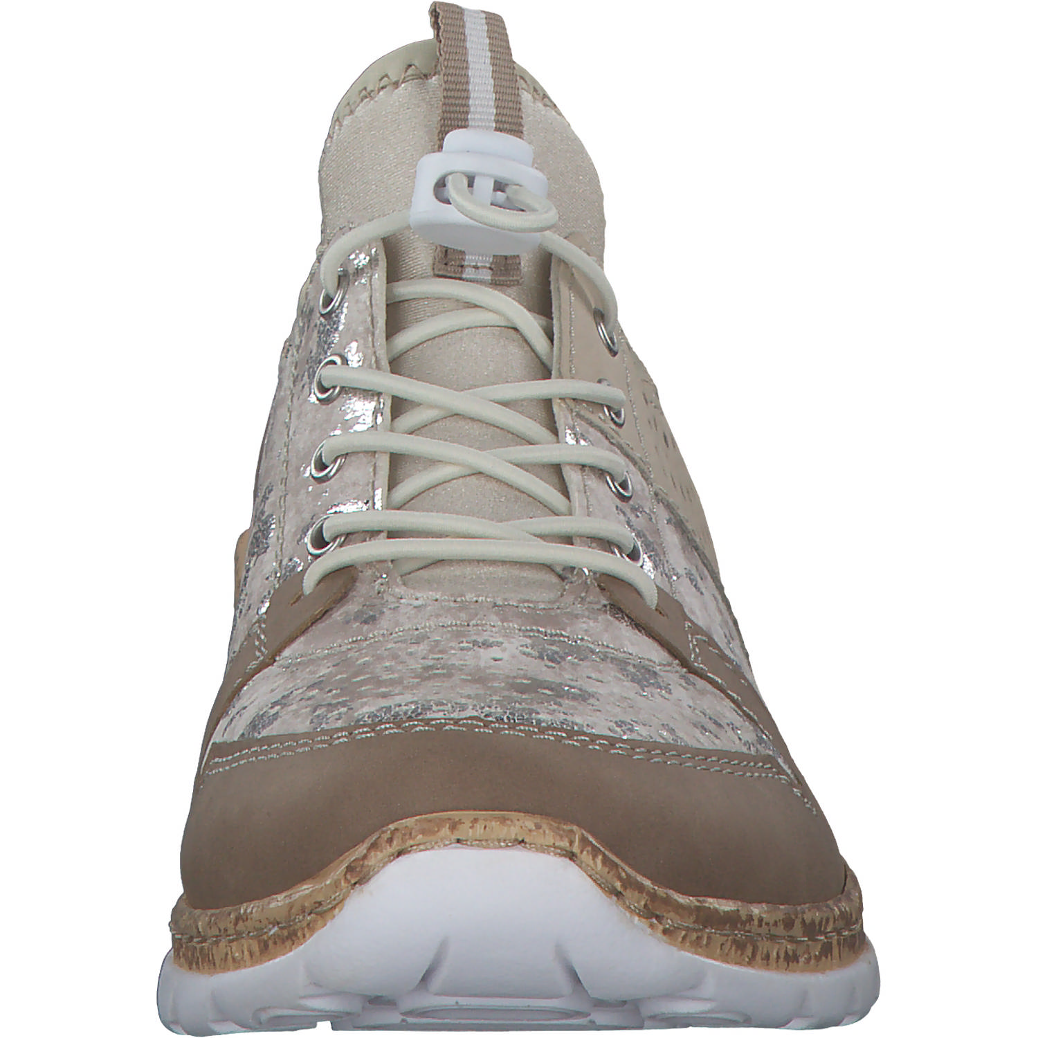 Rieker N4255, Slipper, Damen, shell/beige-silver/perle/perlc