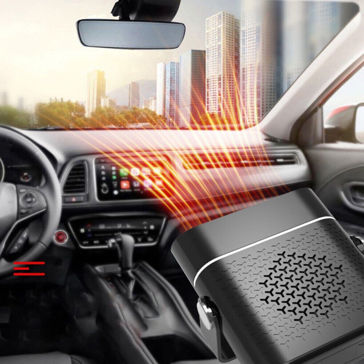 Yoyaxi Heizgerät USB 12V Autoheizung Fahrzeug-Defroster, Universelle tragbare Auto-Heizlüfter