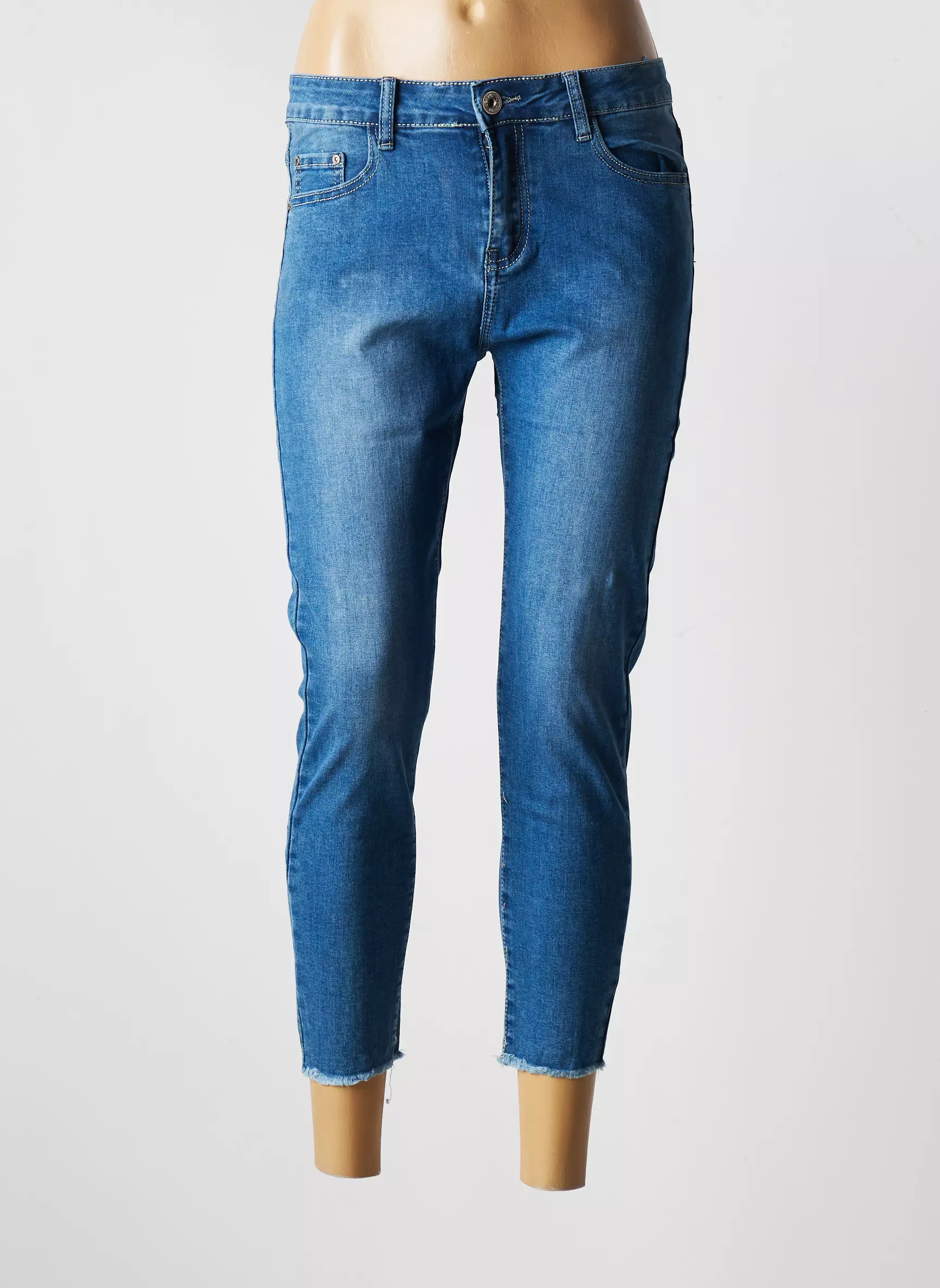 X Max Jeans Coupe Slim Femme couleur bleu