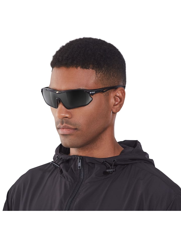 YEAZ SUNRAY Sport-Sonnenbrille schwarz/polarisiert in schwarz günstig kaufen onesize