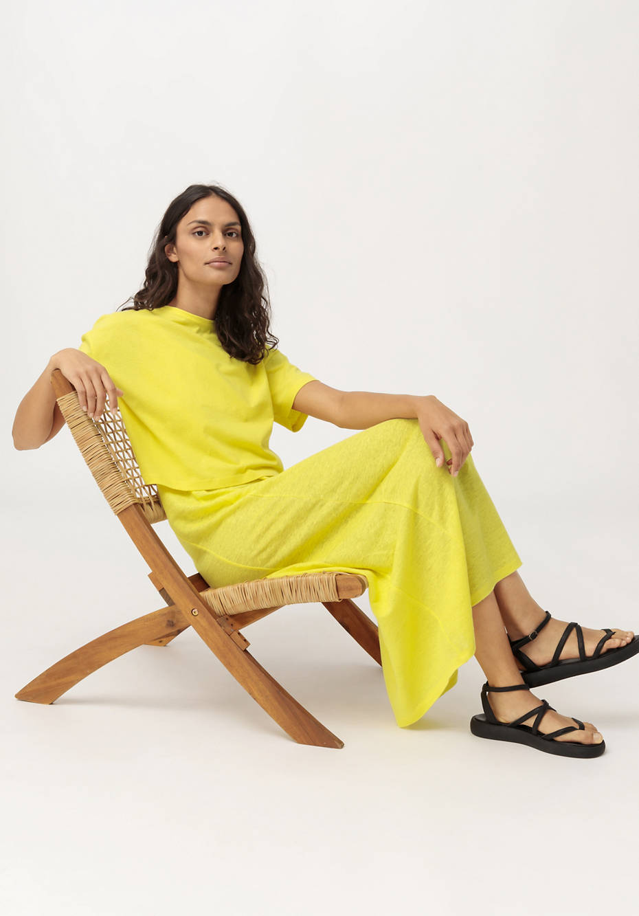Jersey-Kleid aus reinem Hanf