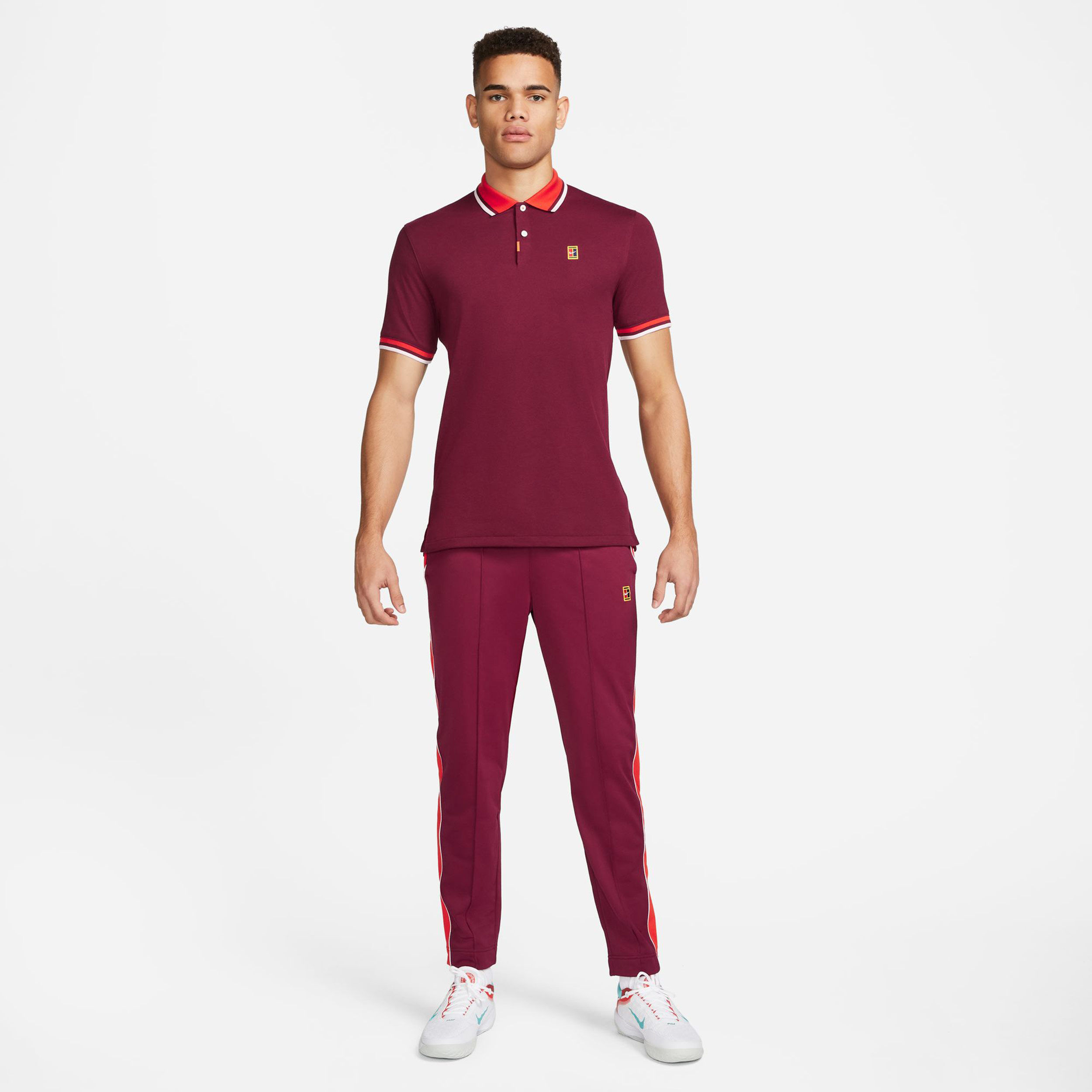 Court Heritage Trainingshose Herren - Dunkelrot, Orange