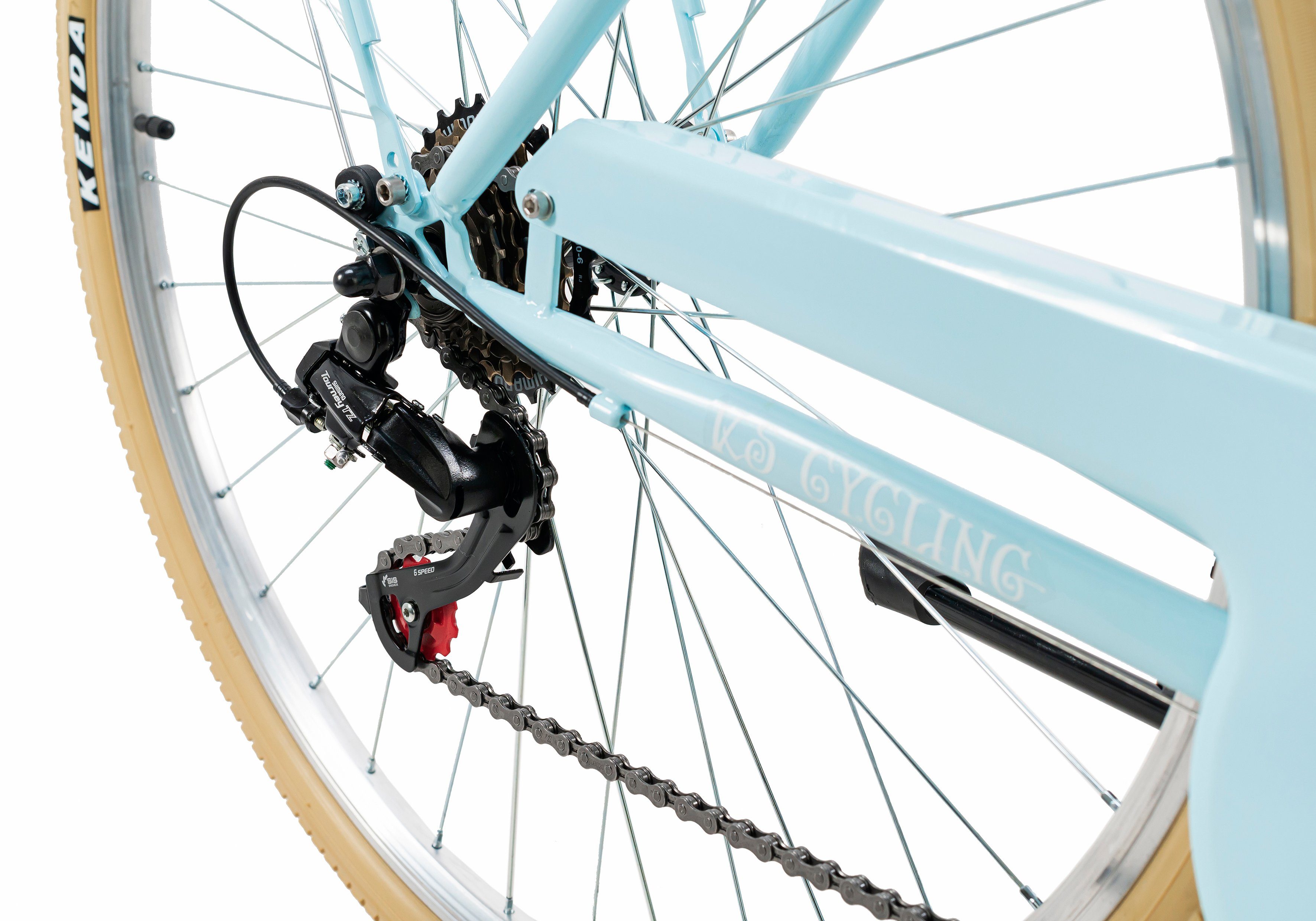 KS Cycling Cityrad Casino, 6 Gang Shimano Tourney Schaltwerk, Kettenschaltung
