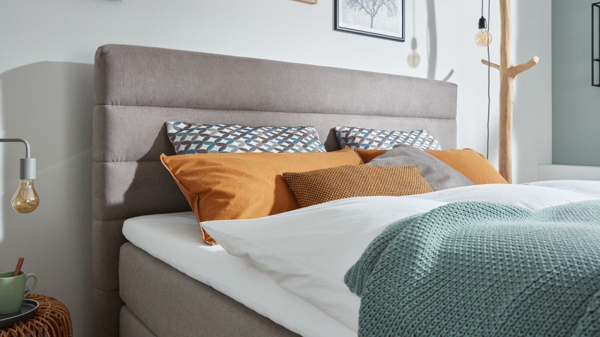 Oschmann Boxspringbett 21014 Grau 180 x 200 cm