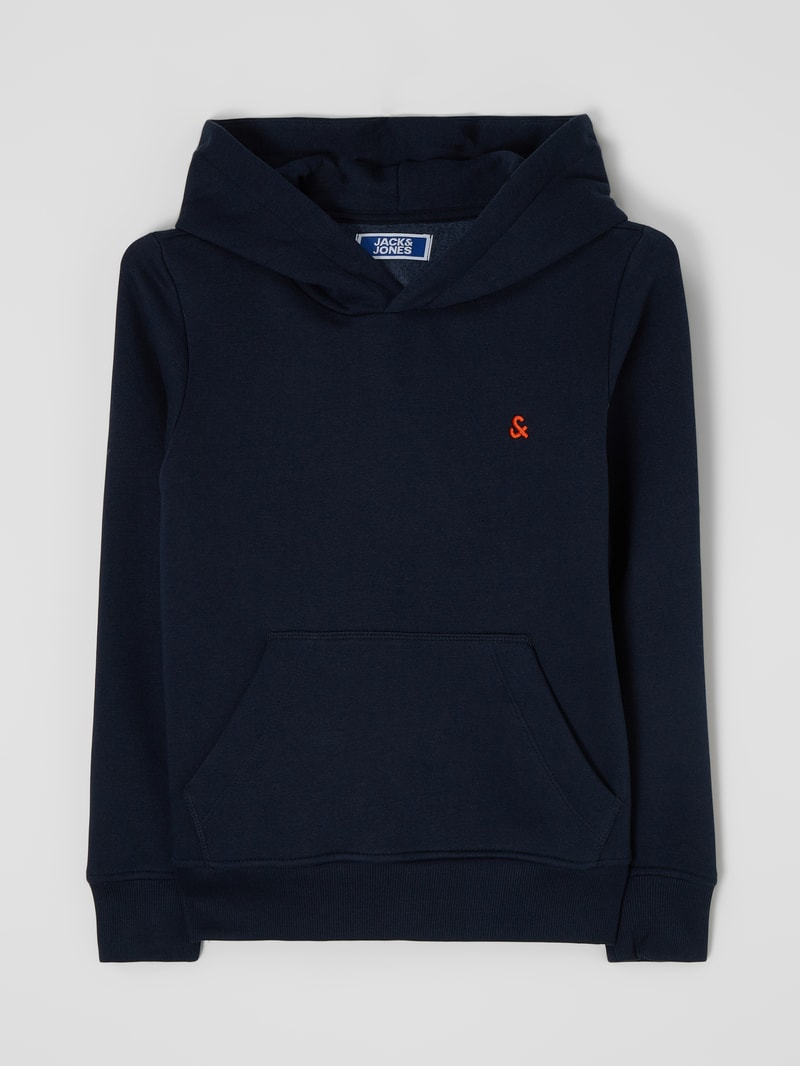 Hoodie mit Känguru-Tasche Modell 'Star' in marineblau