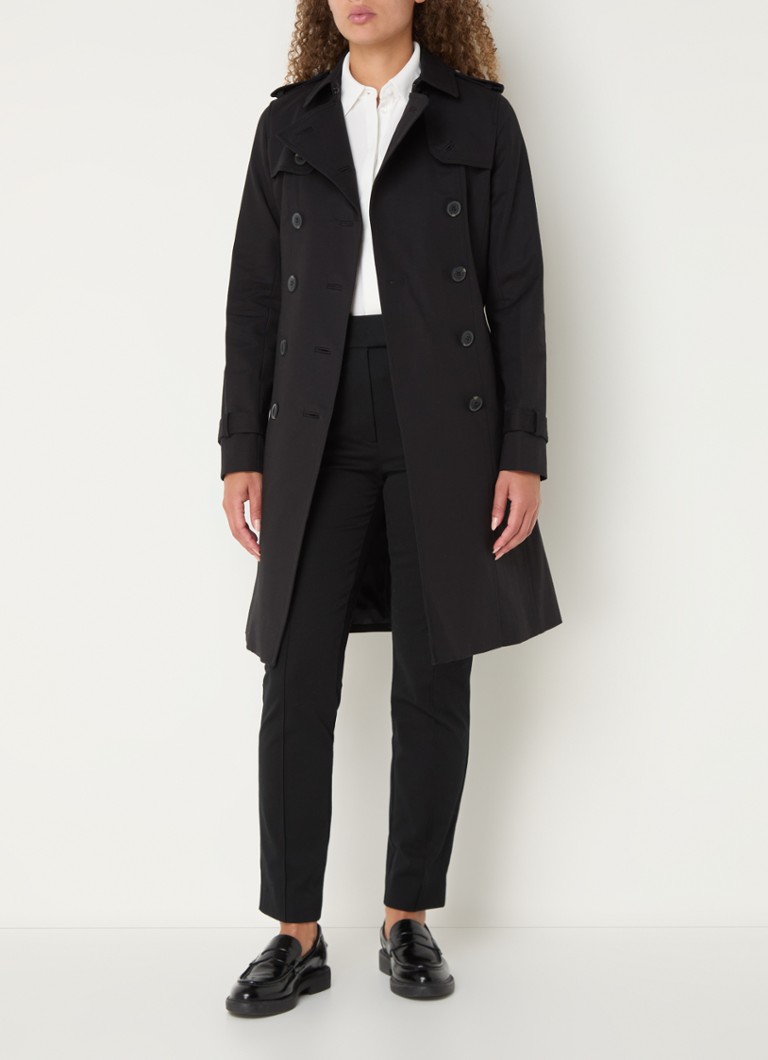 Gabardina Hobbs Saskia con bolsillos laterales y cinturón.