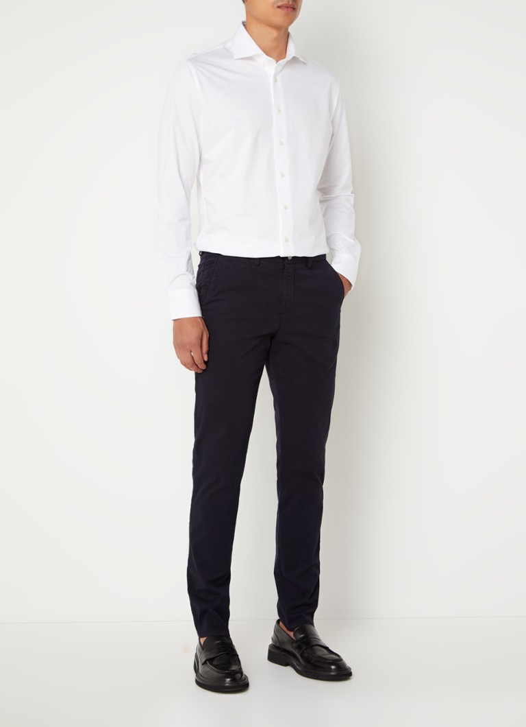 Profuomo Pletena slim fit košulja s rastezljivim materijalom
