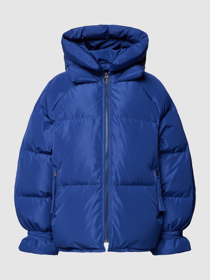Steppjacke mit Kapuze in royalblau