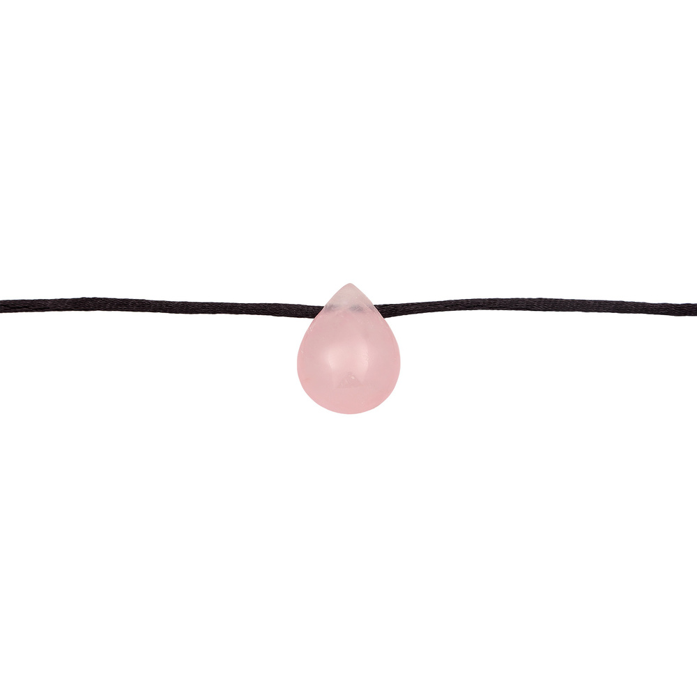 Elli PREMIUM Elli PREMIUM Collier Femmes Choker Goutte Pendentif Satin avec Quartz Rose en arg collier