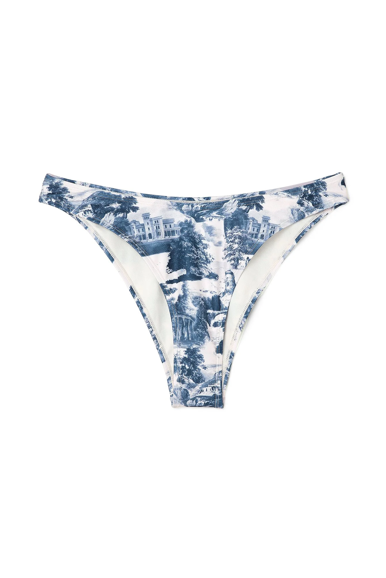 Bikini-Höschen mit hoher Taille und Print