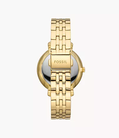 Fossil Uhr Jacqueline Multifunktionswerk Sonne Mond Edelstahl goldfarben