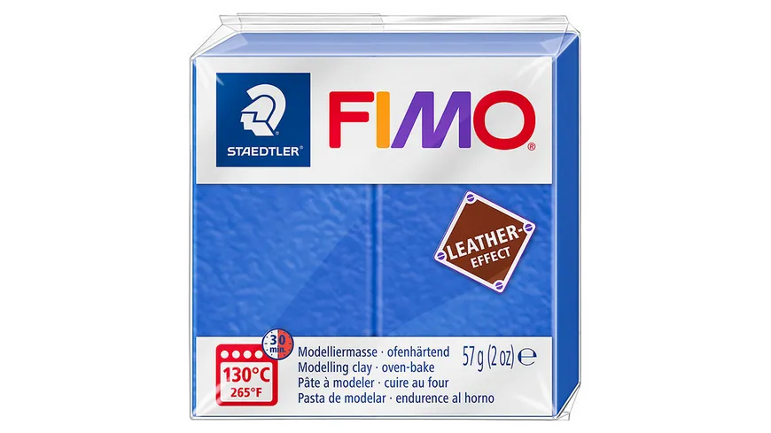 STAEDTLER Modelliermasse Modelliermasse FIMO® leather-effekt Indigo 57 g
