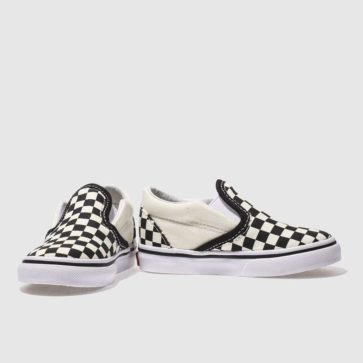 Vans fekete és krémszínű klasszikus bebújós kisgyermek tornacipő