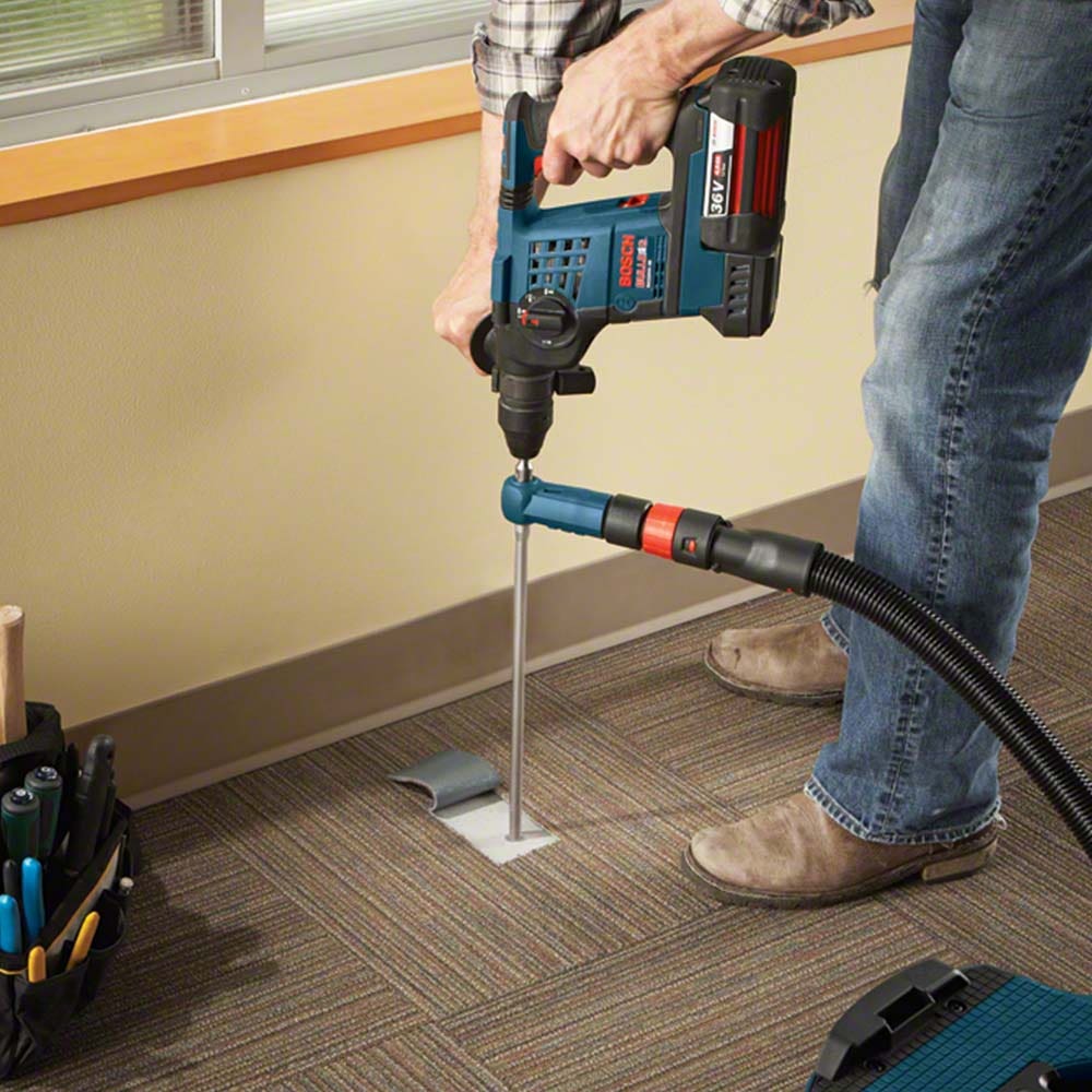 Furadeira de impacto SDS-Plus TCT 15 x 380 mm com duas lâminas e sistema de extração de pó da BOSCH – SPEEDCLEAN