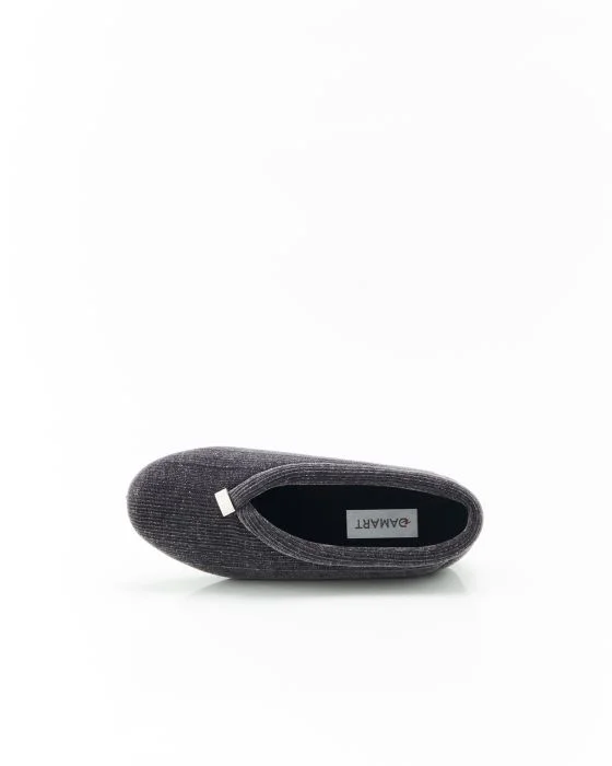 Ballerines d'intérieur velours finement côtelé