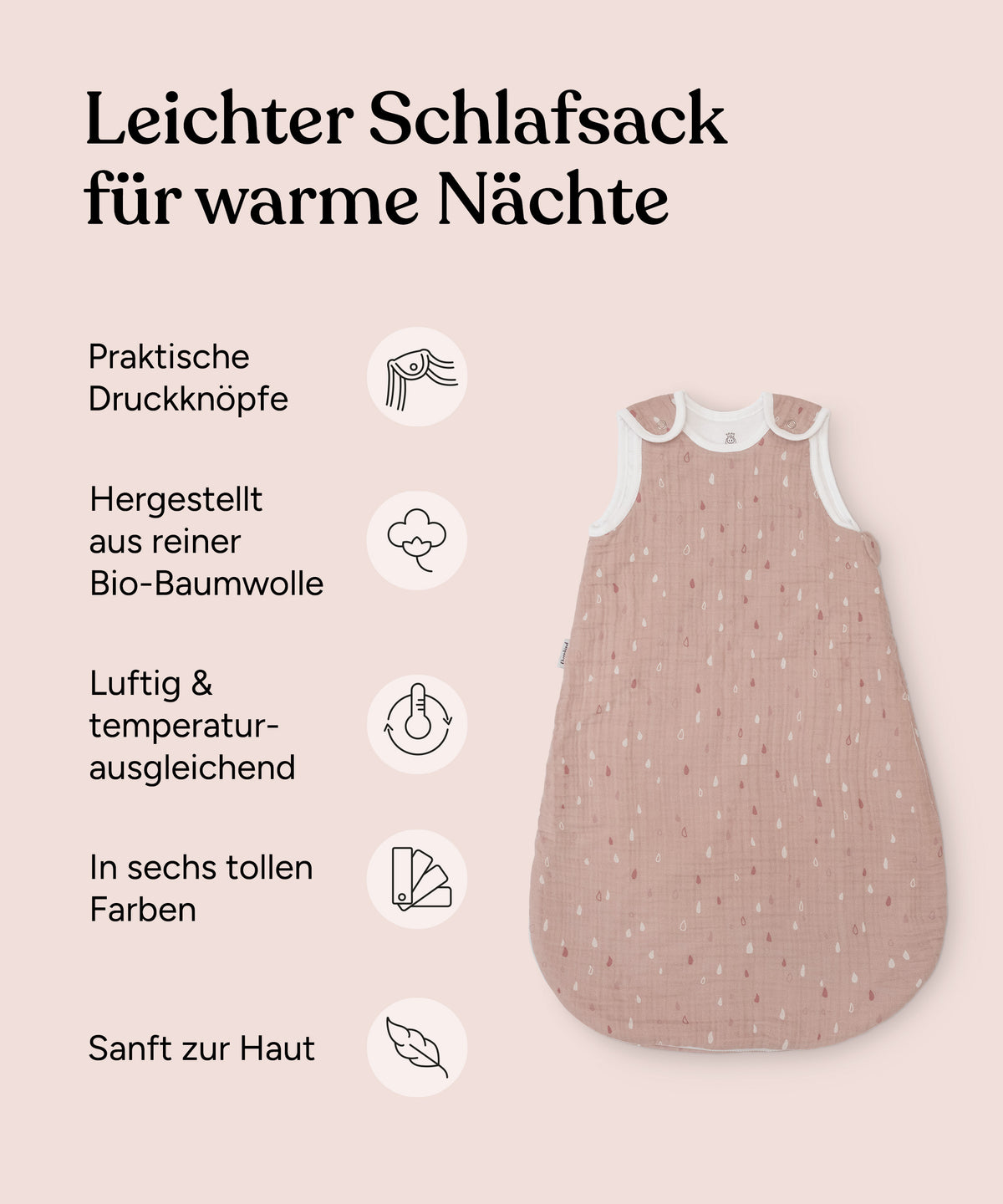 Musselin-Sommerschlafsack