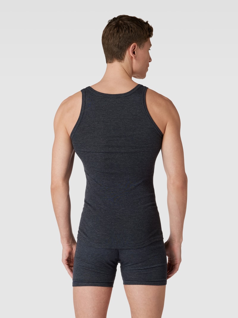 Tanktop mit Streifenmuster in marineblau