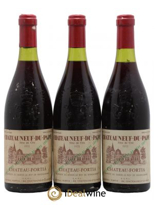 Châteauneuf-du-Pape Château Fortia  1973 - Lot de 3 Bouteilles