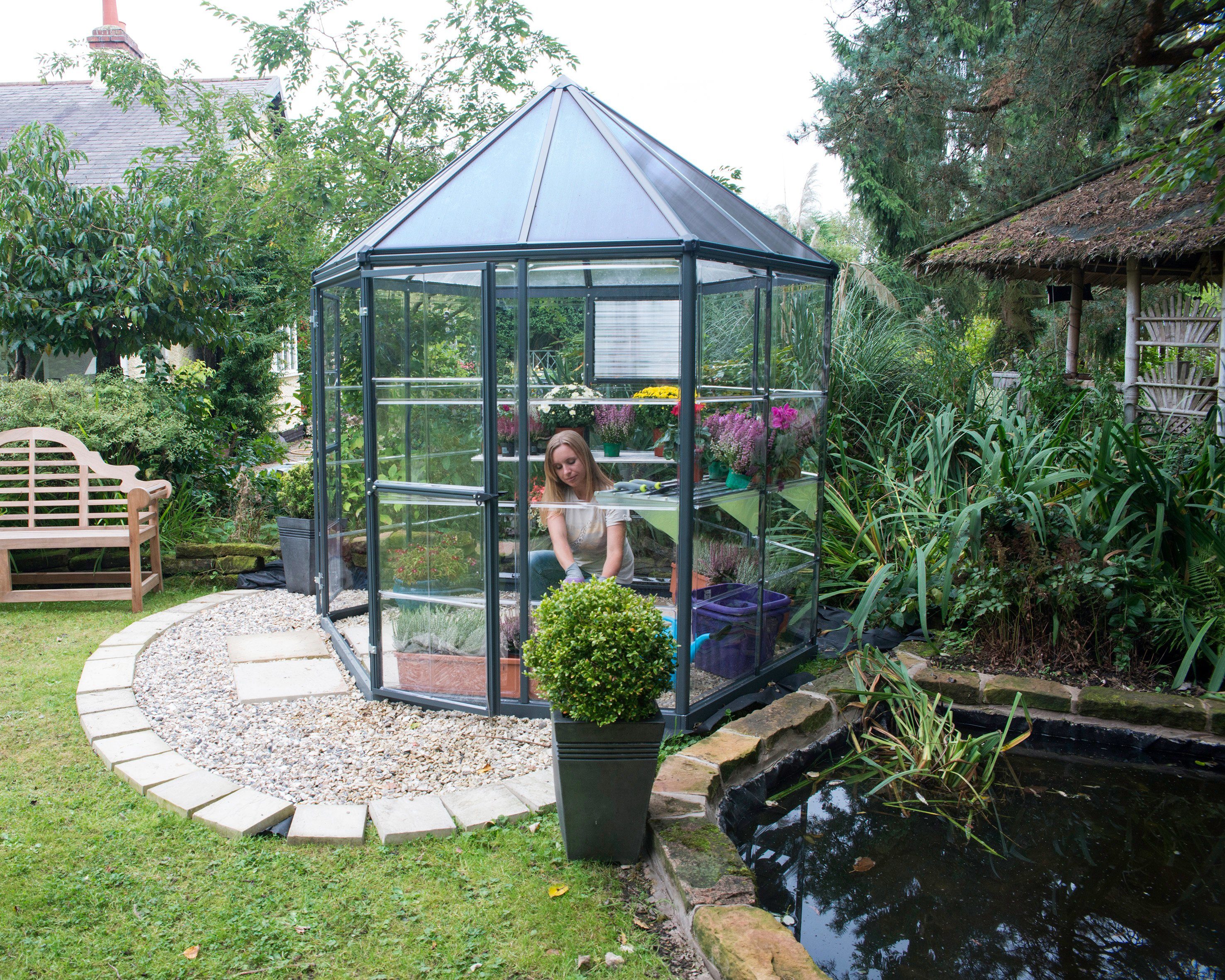 Palram - Canopia Gewächshaus Oasis, BxTxH: 213 x 247 x 266 cm, 0,6 mm Wandstärke
