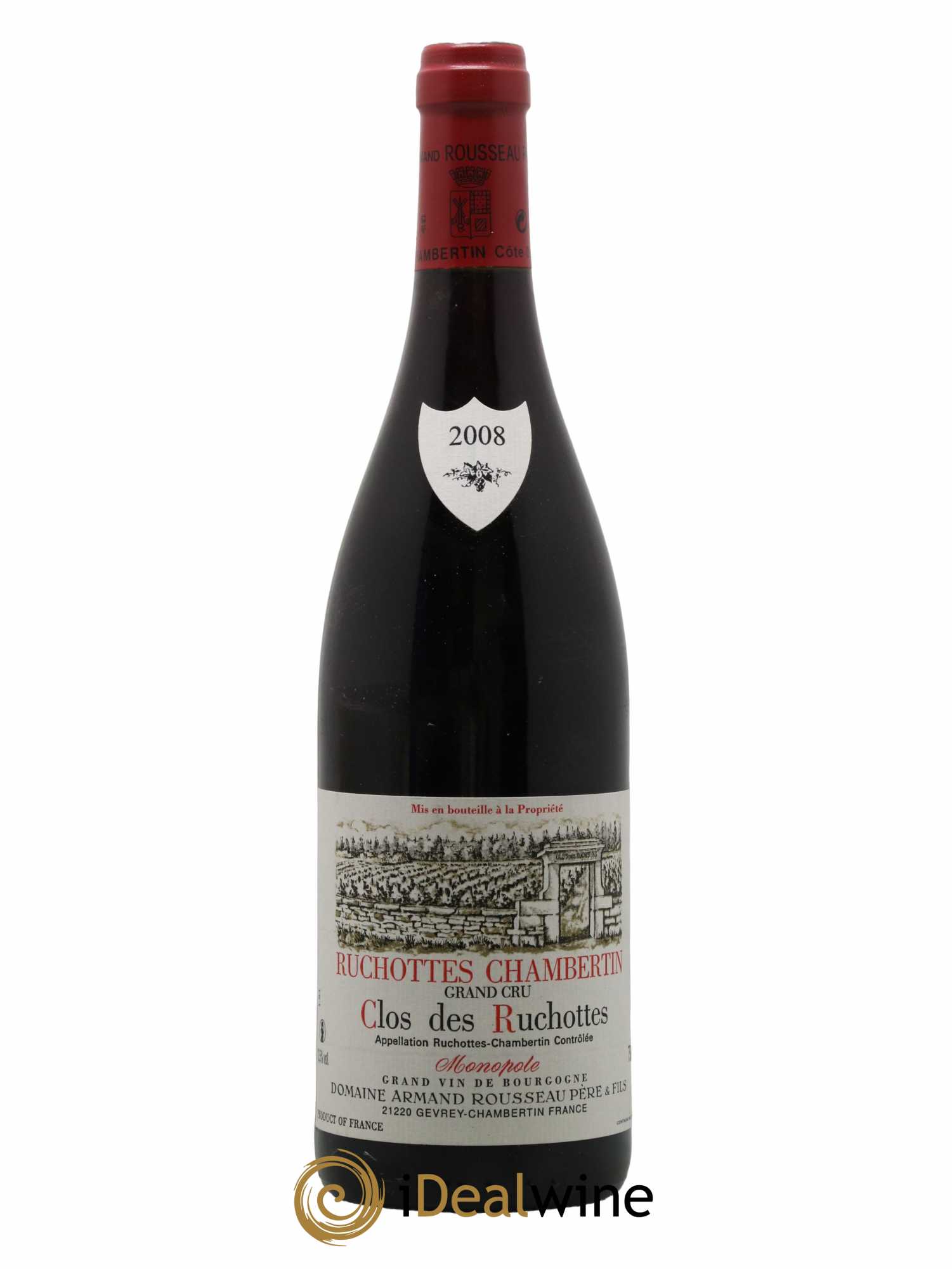 Ruchottes-Chambertin Grand Cru Clos des Ruchottes Armand Rousseau (Domaine)  2008 - Lot de 1 Bouteille
