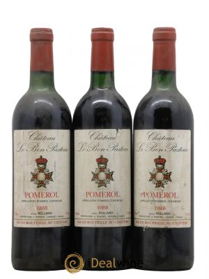 Château le Bon Pasteur  1988 - Lot de 3 Bouteilles