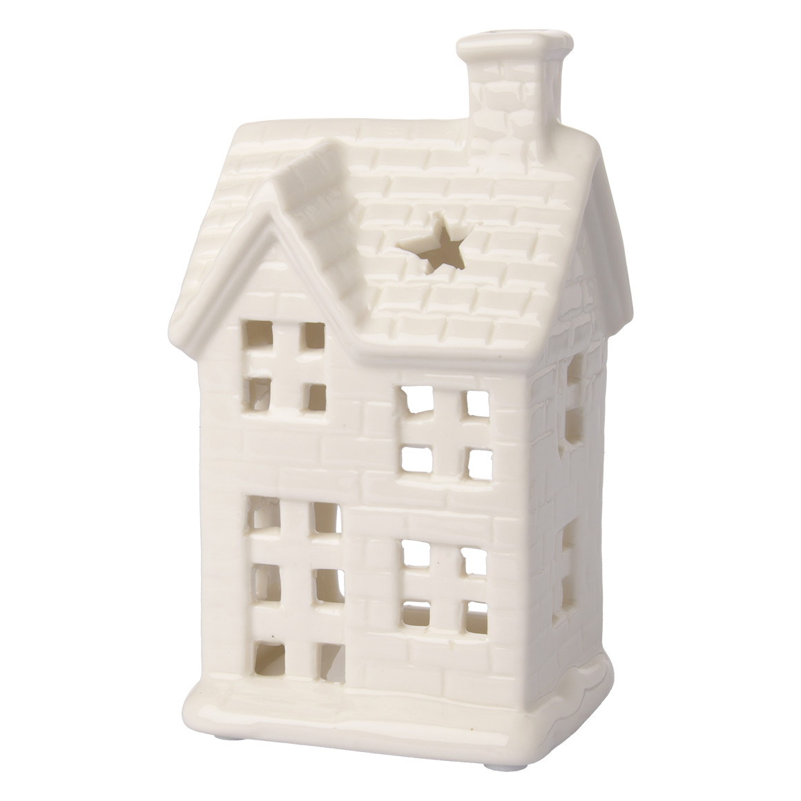 Deko-Haus aus Keramik weiss