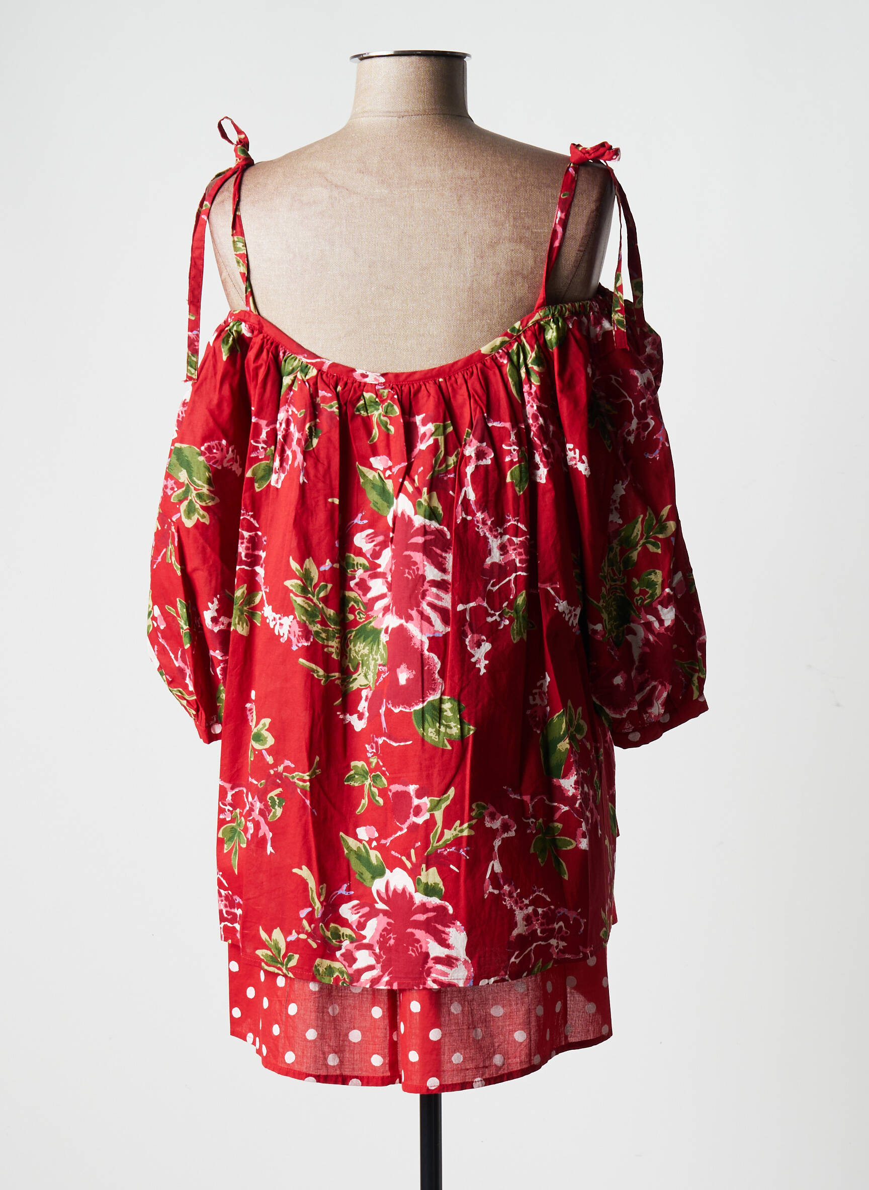 Rhum Raisin Tuniquemanchelongue Femme couleur rouge