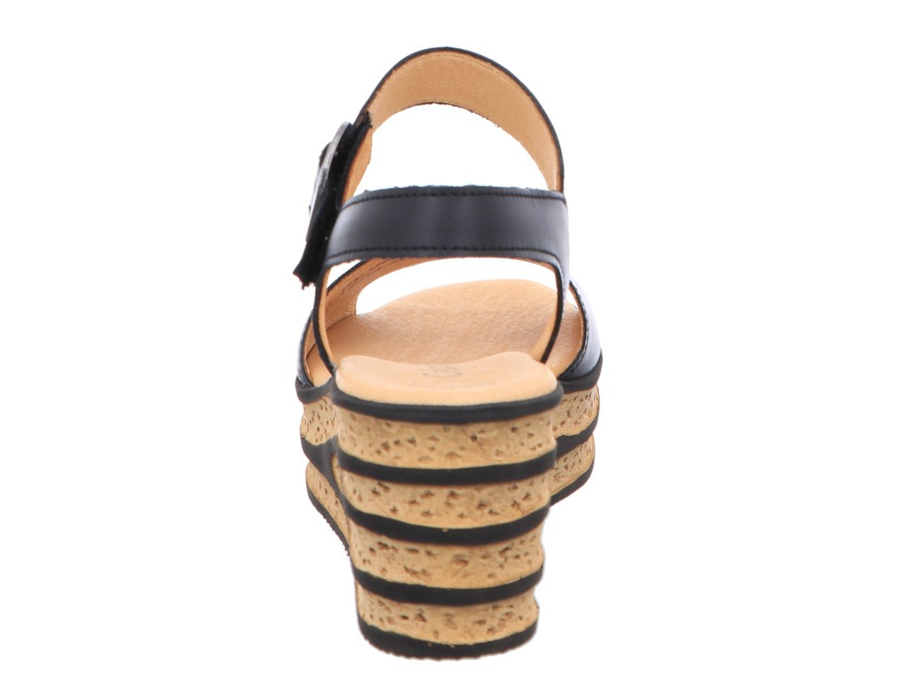 GABOR Komfort Sandalen schwarz Gabor Fashion Keilsandalette 24.651.27 S