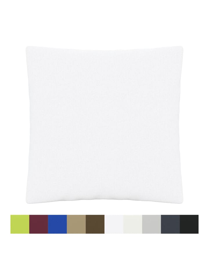 GMD Living 2er Set Jersey Kissenhüllen JESBERG in Farbe Weiß  günstig kaufen