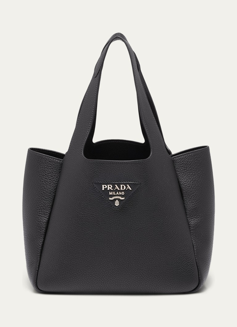 Geantă din piele cu logo-ul Prada