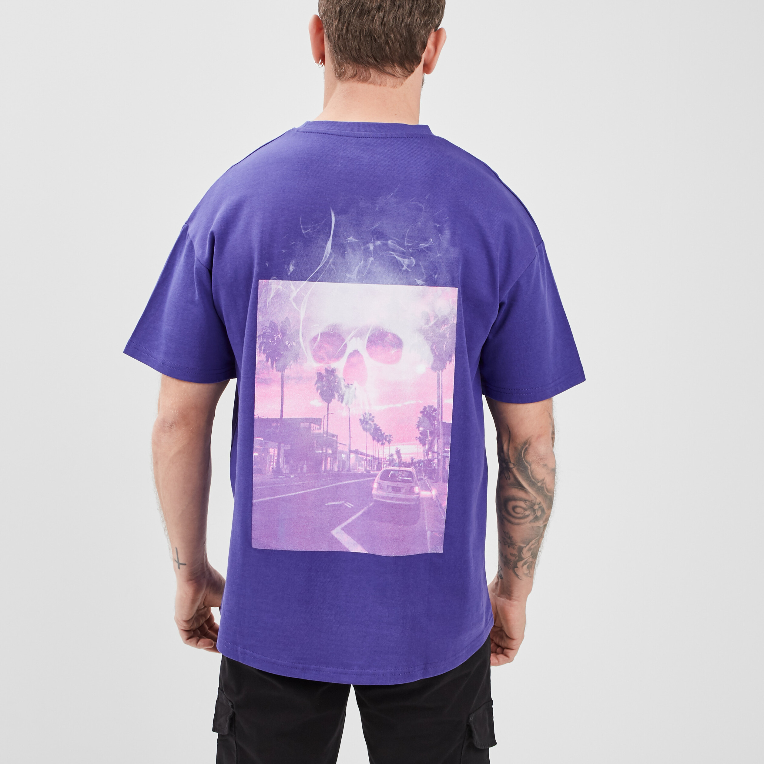 T-shirt manches courtes Liberto violet homme | La Halle