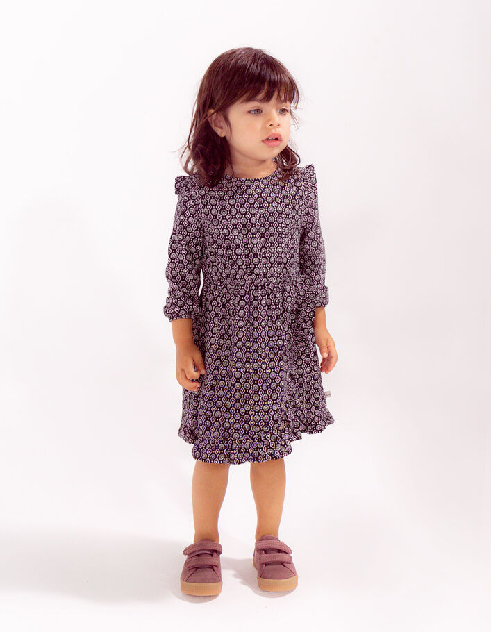 Robe noire imprimé rock Ecovero® bébé fille