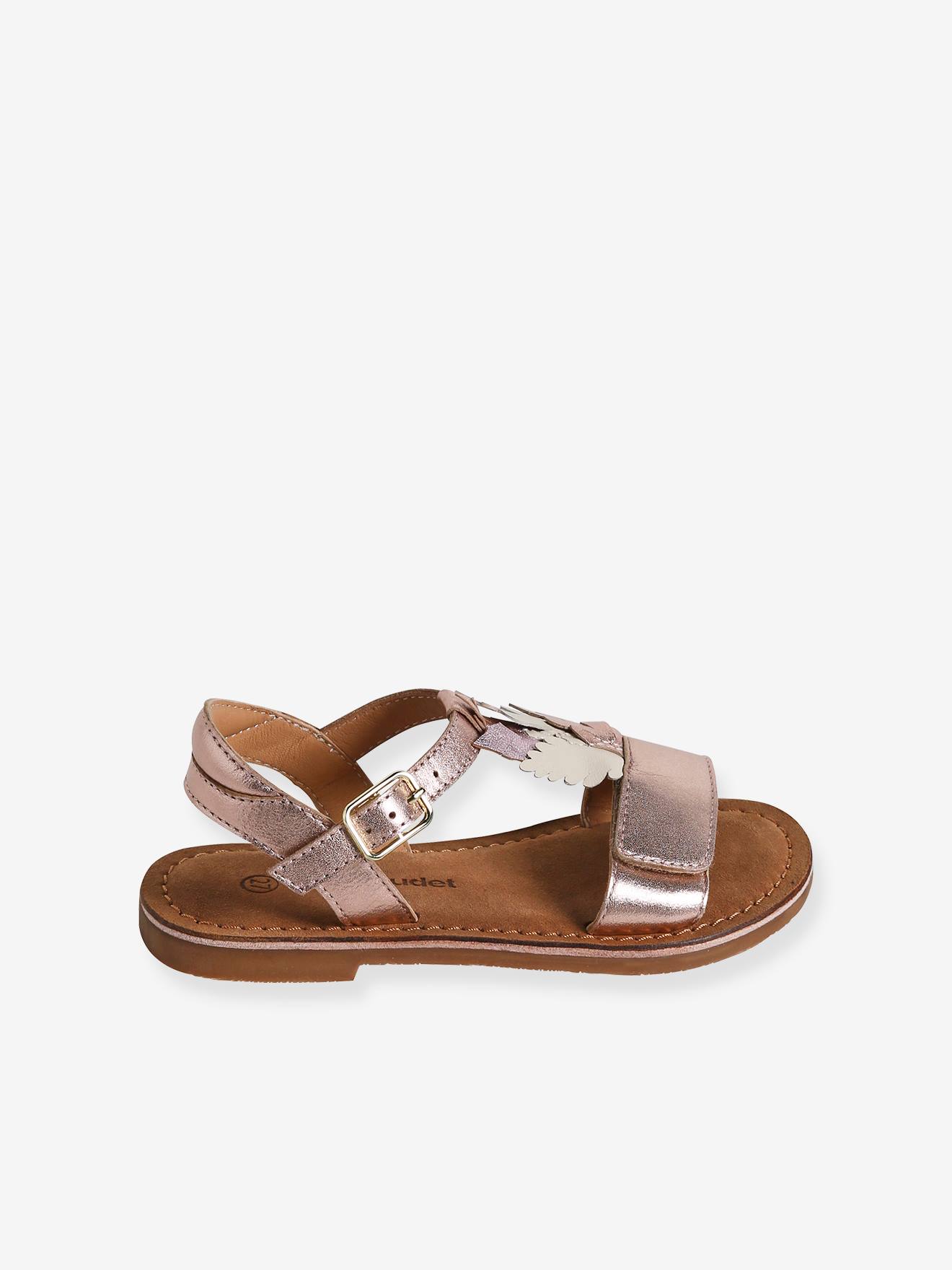 Vertbaudet Kinder Klett-Sandalen - gold