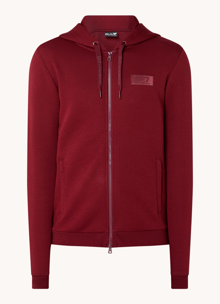 Hanorac Emporio Armani cu buzunare cu fermoar și logo.